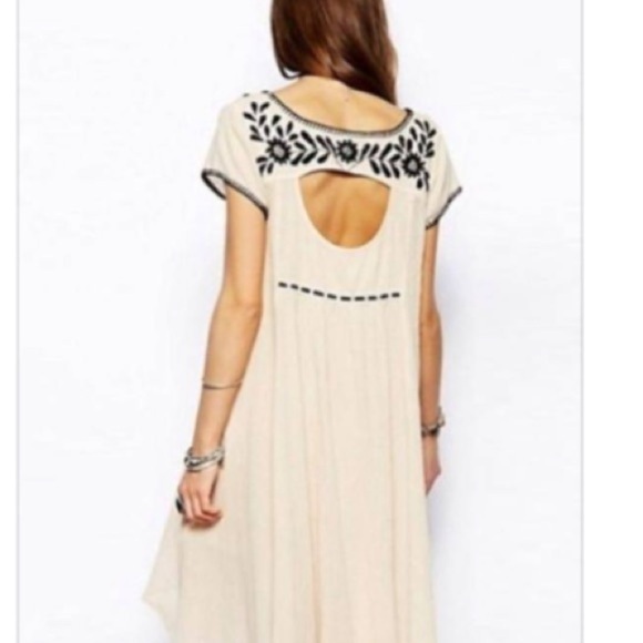 Free People | India Gauze Embroidered Marina High/Low Dress Size XS - Picture 2 of 15